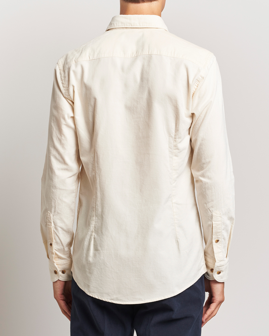 Men | Shirts | Eton | Slim Fit Fine Wale Corduroy Shirt Off White