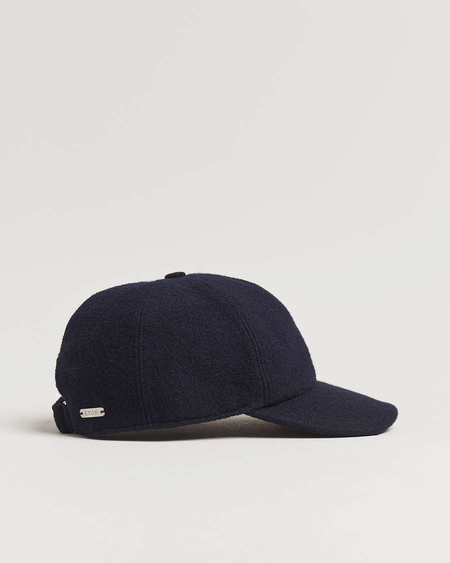 Men | Eton Boiled Wool Baseball Cap Navy Blue | Eton | Boiled Wool Baseball Cap Navy Blue