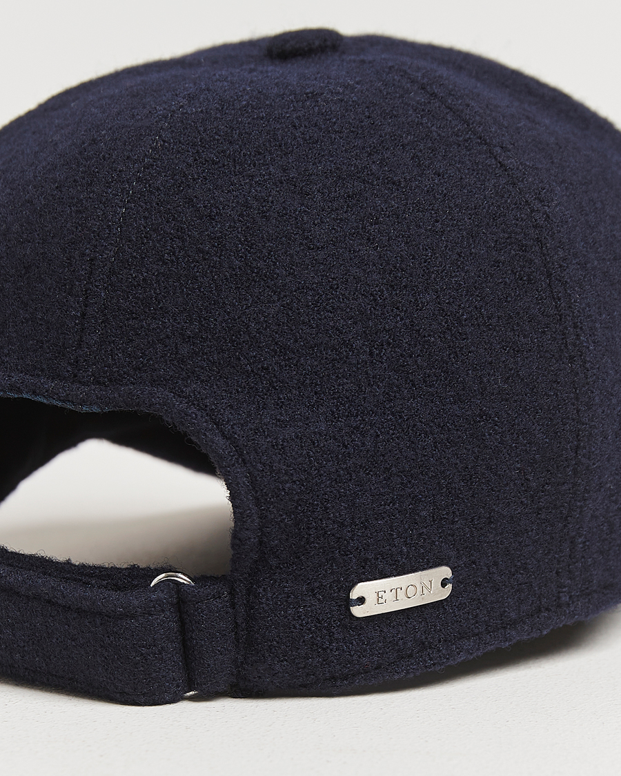 Men | Eton Boiled Wool Baseball Cap Navy Blue | Eton | Boiled Wool Baseball Cap Navy Blue