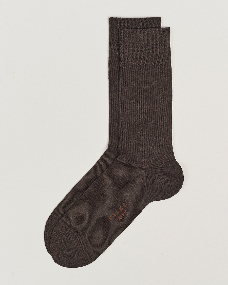 Men | Underwear & Socks | Falke | Happy 2-Pack Cotton Socks Dark Brown