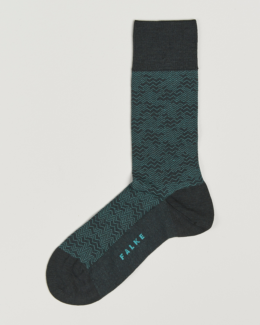 Men | Underwear & Socks | Falke | Mighty Nest Wool/Cotton Socks Forest Green