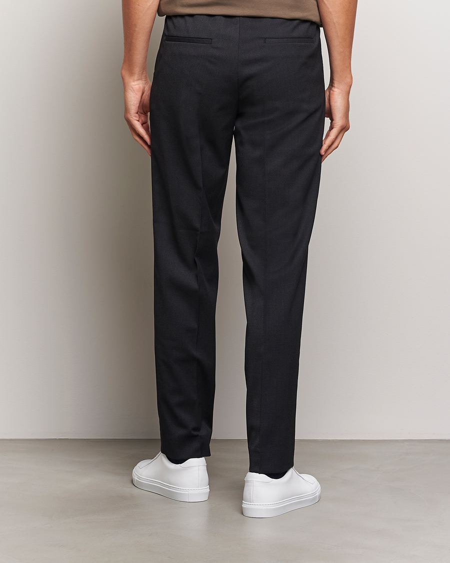 Men | Trousers | Filippa K | Relaxed Terry Wool Trousers Anthracite