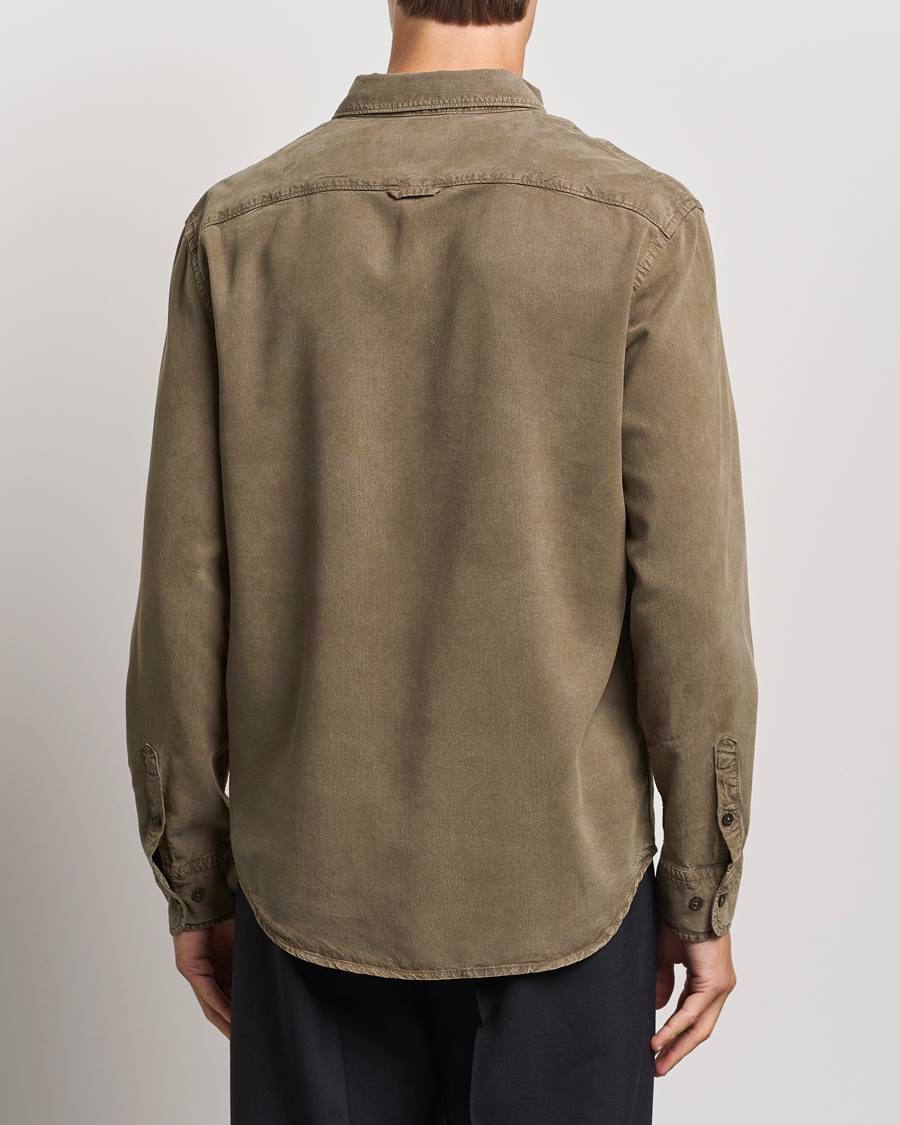 Men | Shirts | Filippa K | Zachary Lyocell Shirt Dark Sage