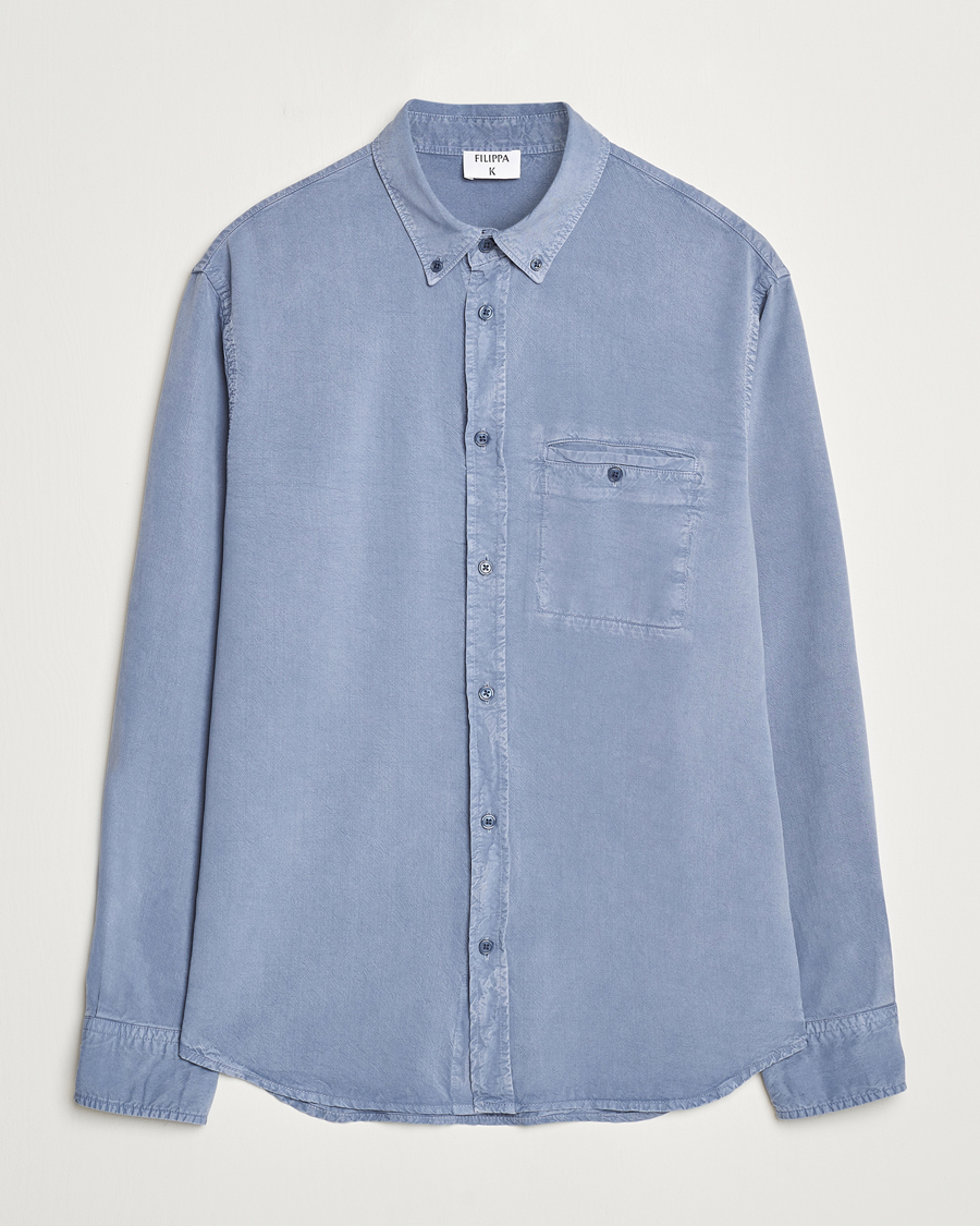 Men | Shirts | Filippa K | Zachary Lyocell Shirt Grey Blue