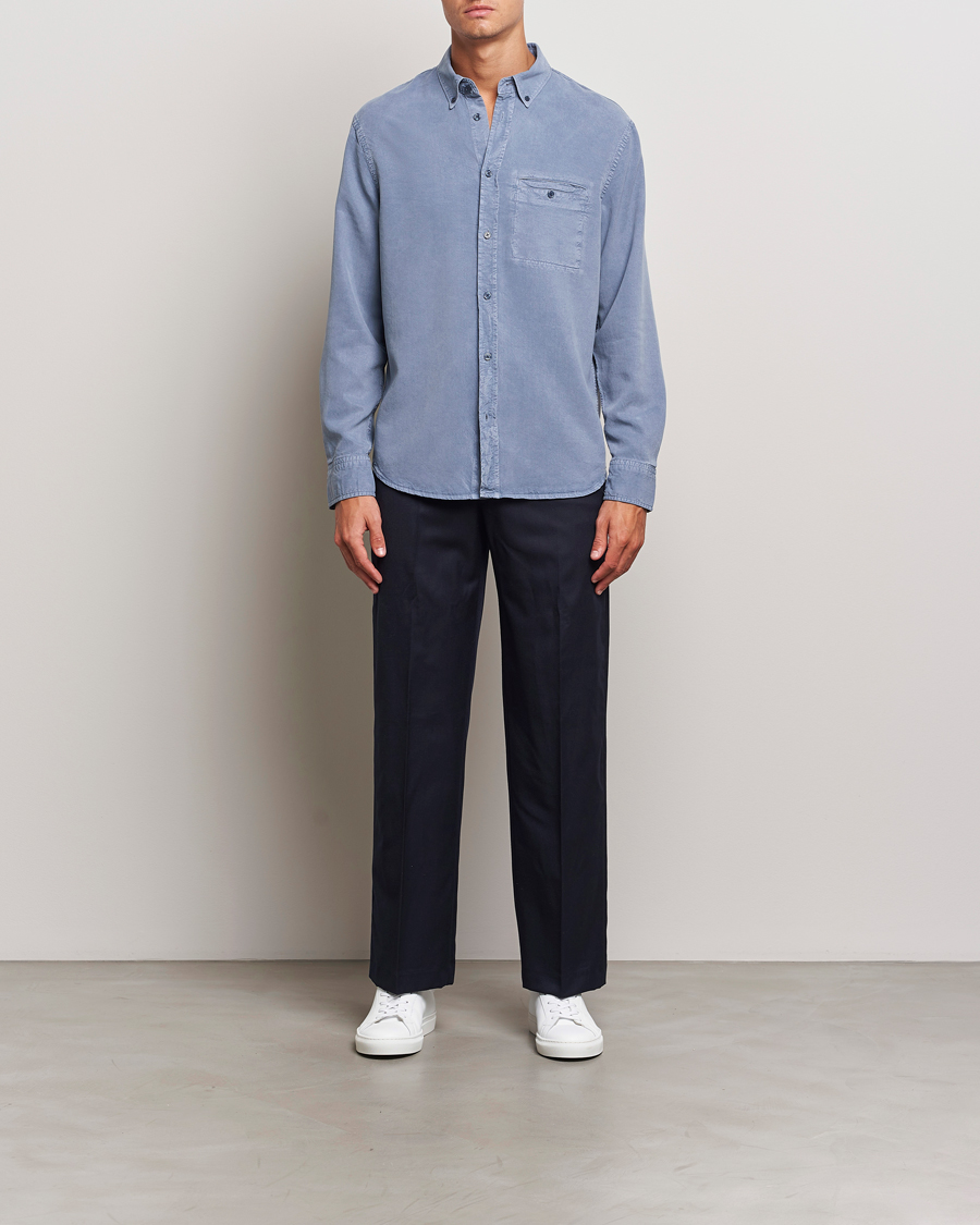 Men | Shirts | Filippa K | Zachary Lyocell Shirt Grey Blue