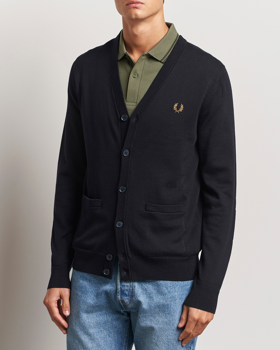 Men | Sweaters & Knitwear | Fred Perry | Classic Cardigan Navy