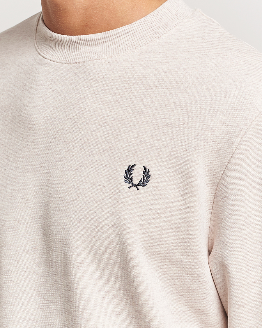 Men | Sweaters & Knitwear | Fred Perry | Crew Neck Sweatshirt Oatmeal Melange