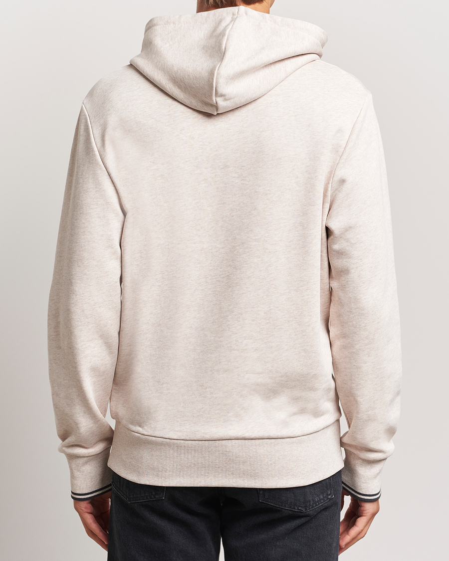 Men | Sweaters & Knitwear | Fred Perry | Tipped Hoodie Oatmeal Melange