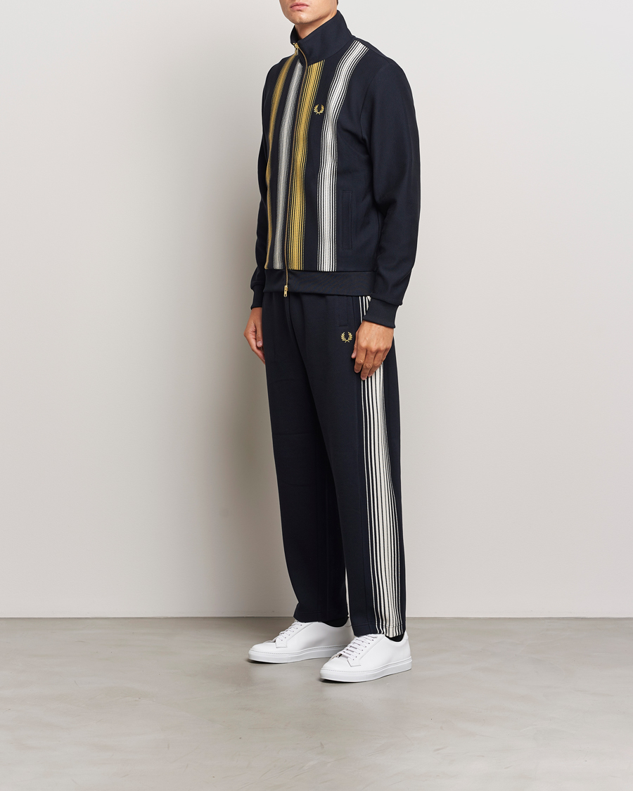 Men | Trousers | Fred Perry | Ombre Striped Track Pants Navy
