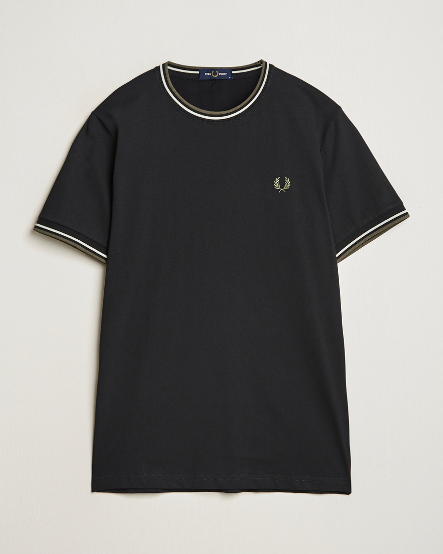 Men | T-Shirts | Fred Perry | Twin Tipped T-Shirt Black