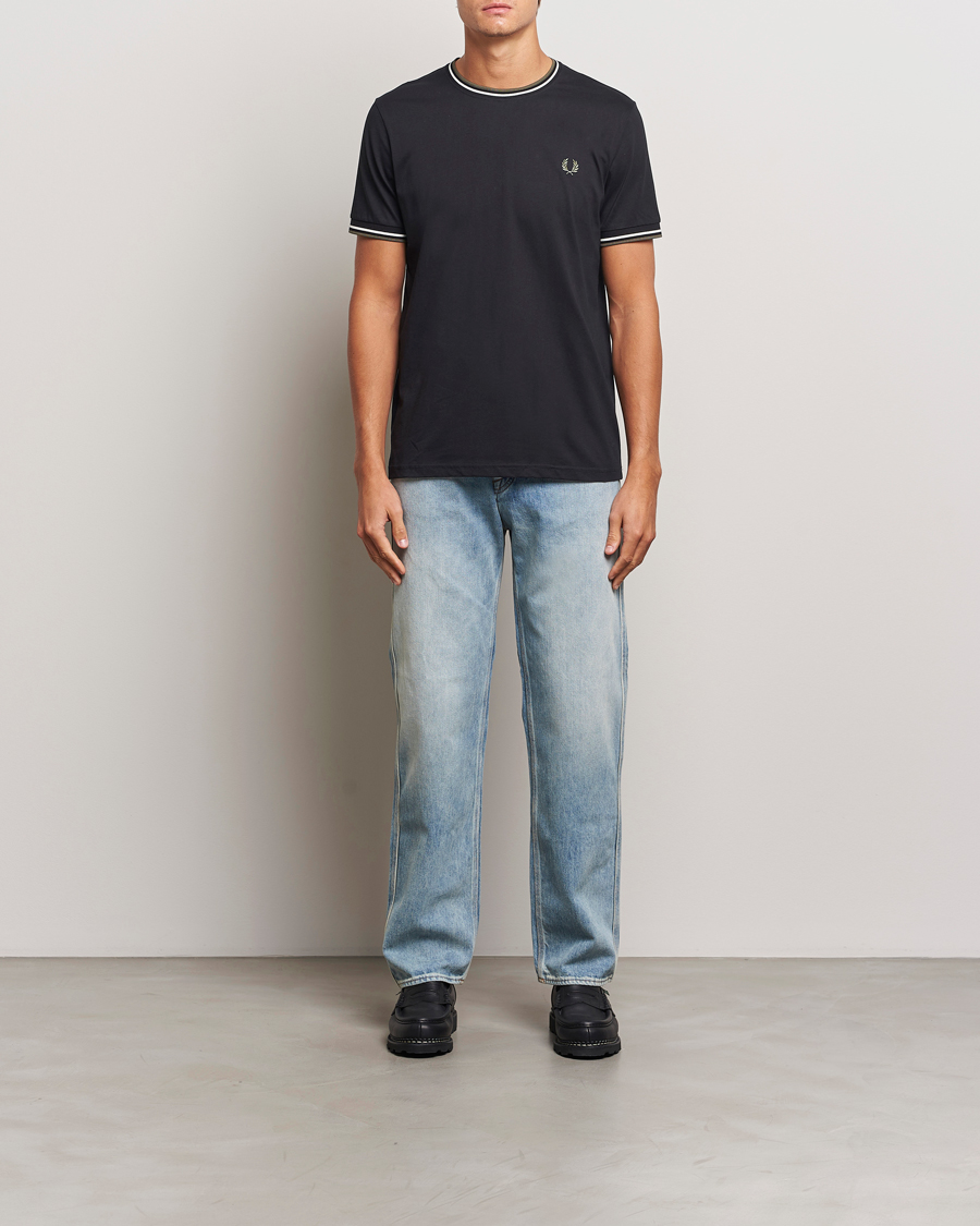 Men | T-Shirts | Fred Perry | Twin Tipped T-Shirt Black