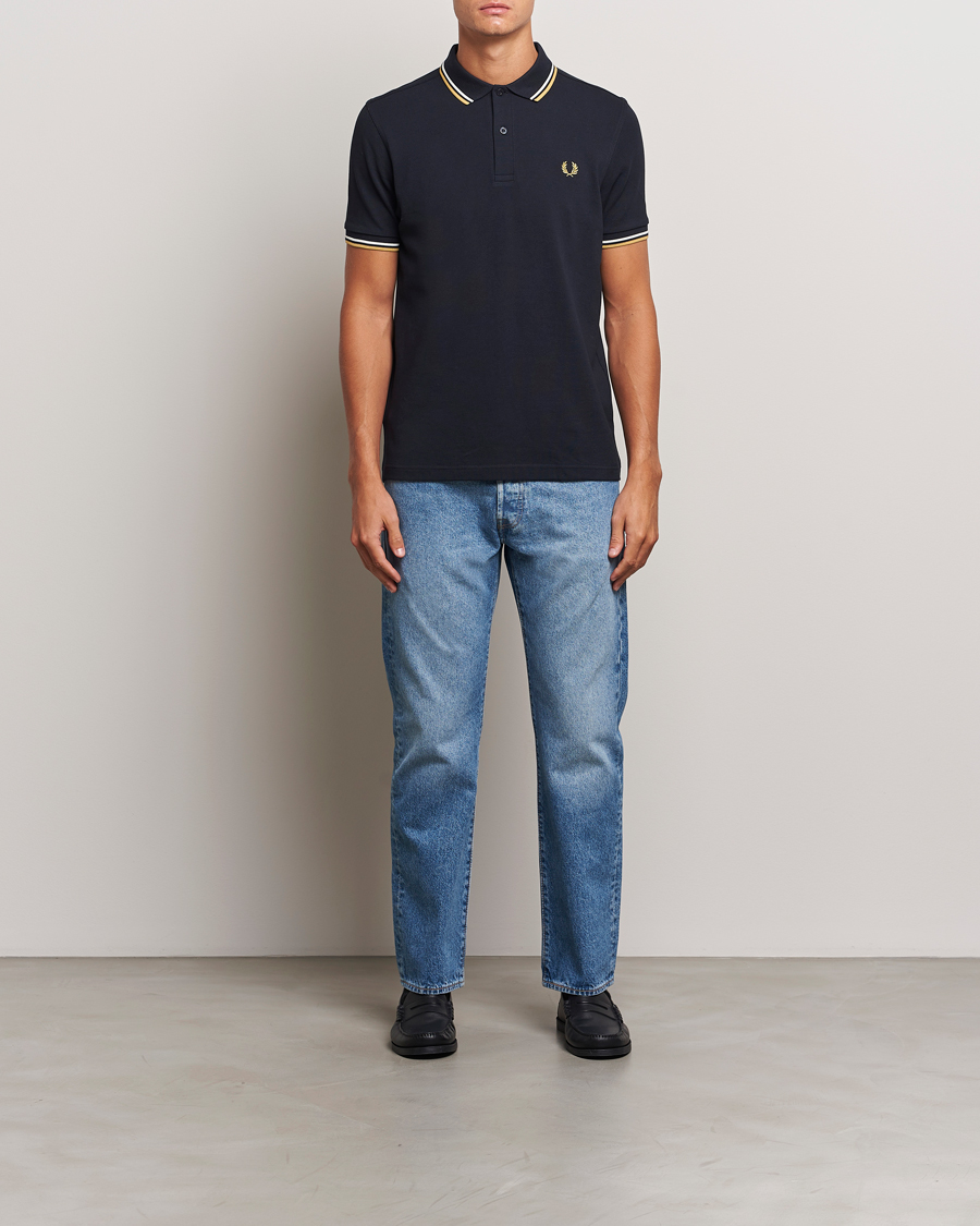 Men | Polo Shirts | Fred Perry | Twin Tipped Shirt Navy