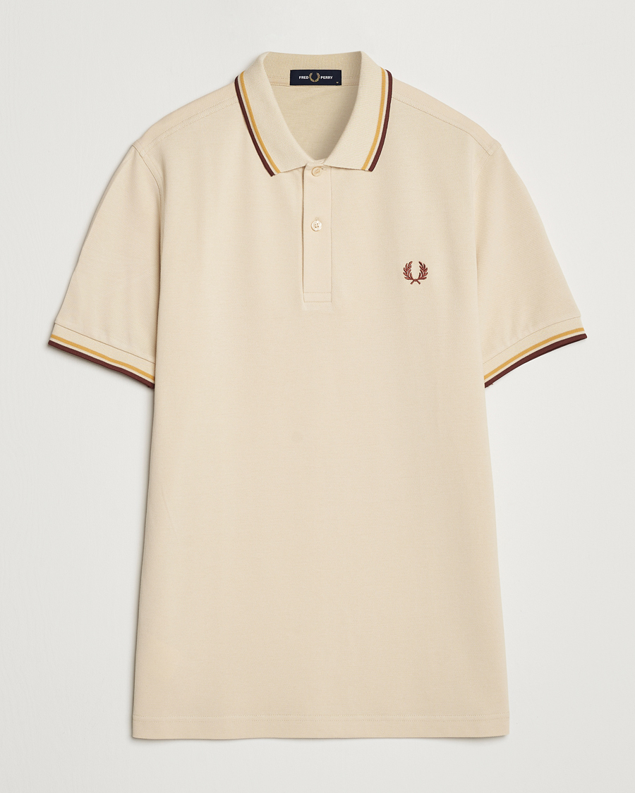 Men | Polo Shirts | Fred Perry | Twin Tipped Shirt Oatmeal
