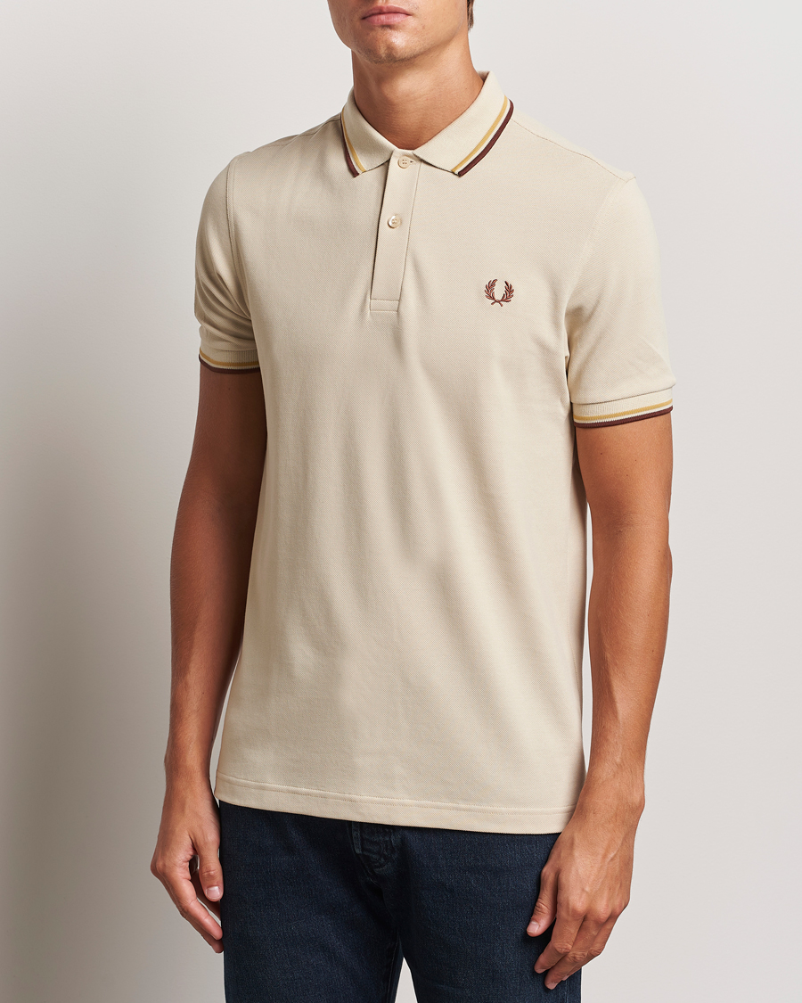 Men | Polo Shirts | Fred Perry | Twin Tipped Shirt Oatmeal