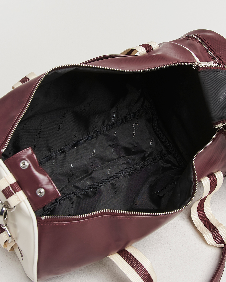 Men | Bags | Fred Perry | Fred PerryClassic Barrel BagOxblood/Ecru
