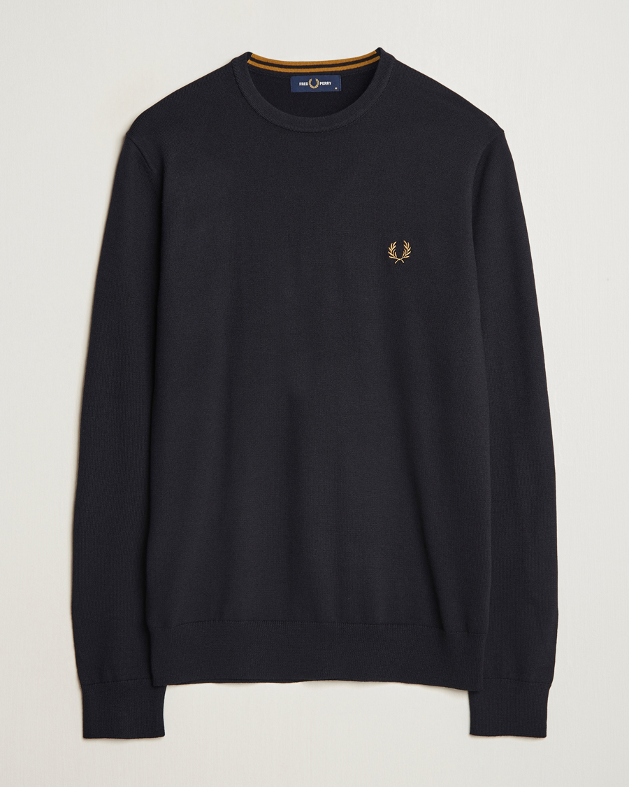 Men | Sweaters & Knitwear | Fred Perry | Classic Crew Neck Jumper Navy