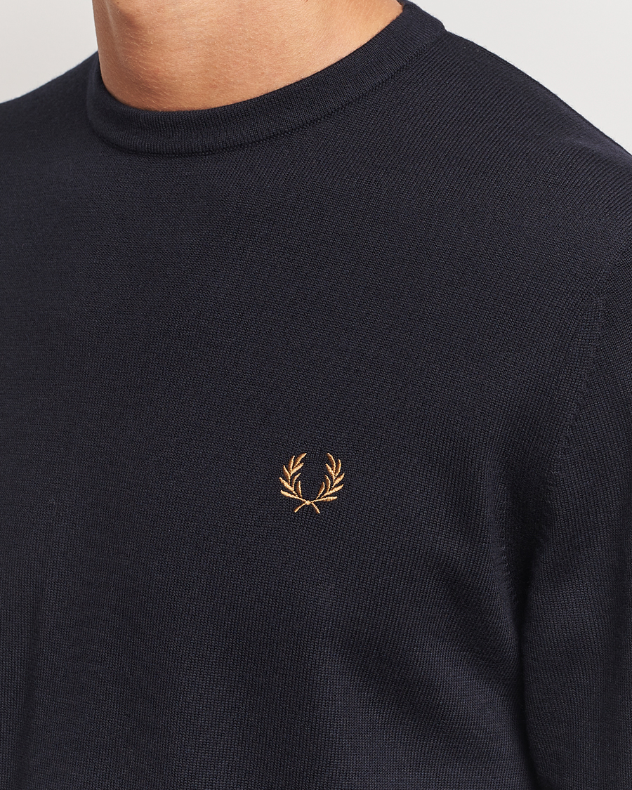 Men | Sweaters & Knitwear | Fred Perry | Classic Crew Neck Jumper Navy