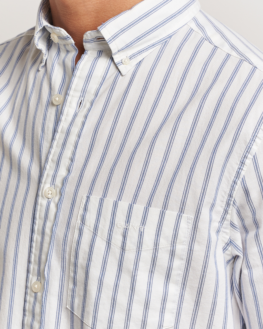 Men | Shirts | GANT | Archive Oxford Stripe Shirt Egg Shell