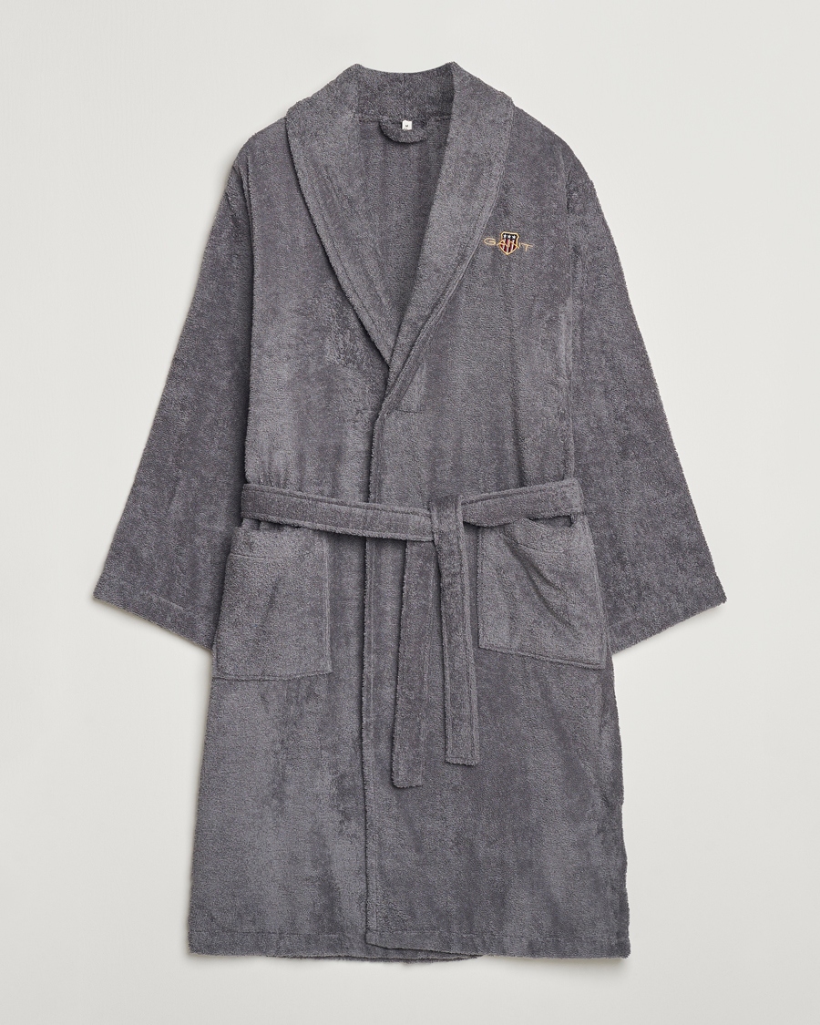 Men | GANT Archive Shield Terry Robe Anchor Grey | Gant | Archive Shield Terry Robe Anchor Grey