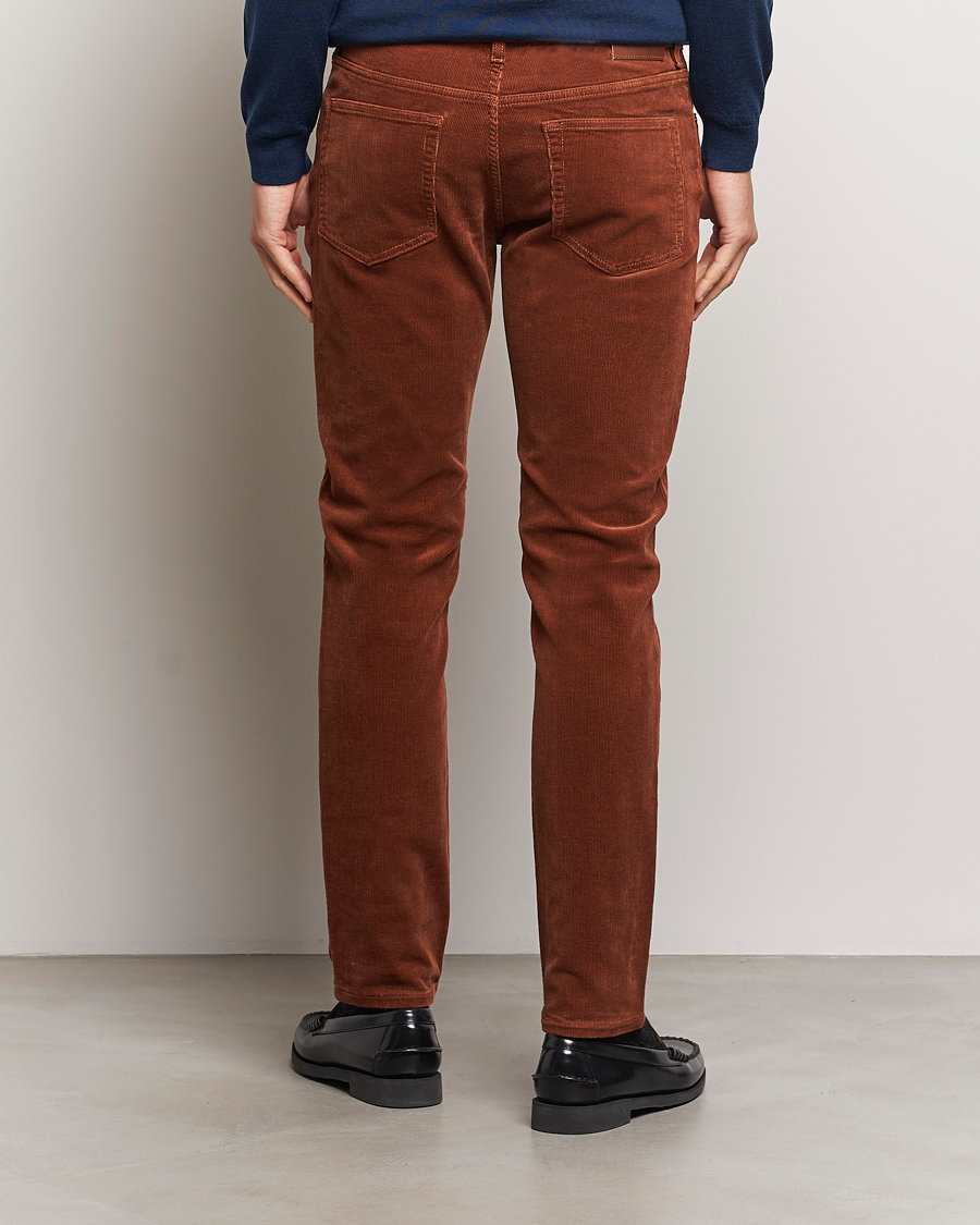 Men | Trousers | GANT | Cord 5-Pocket Jeans Chocolate Brown