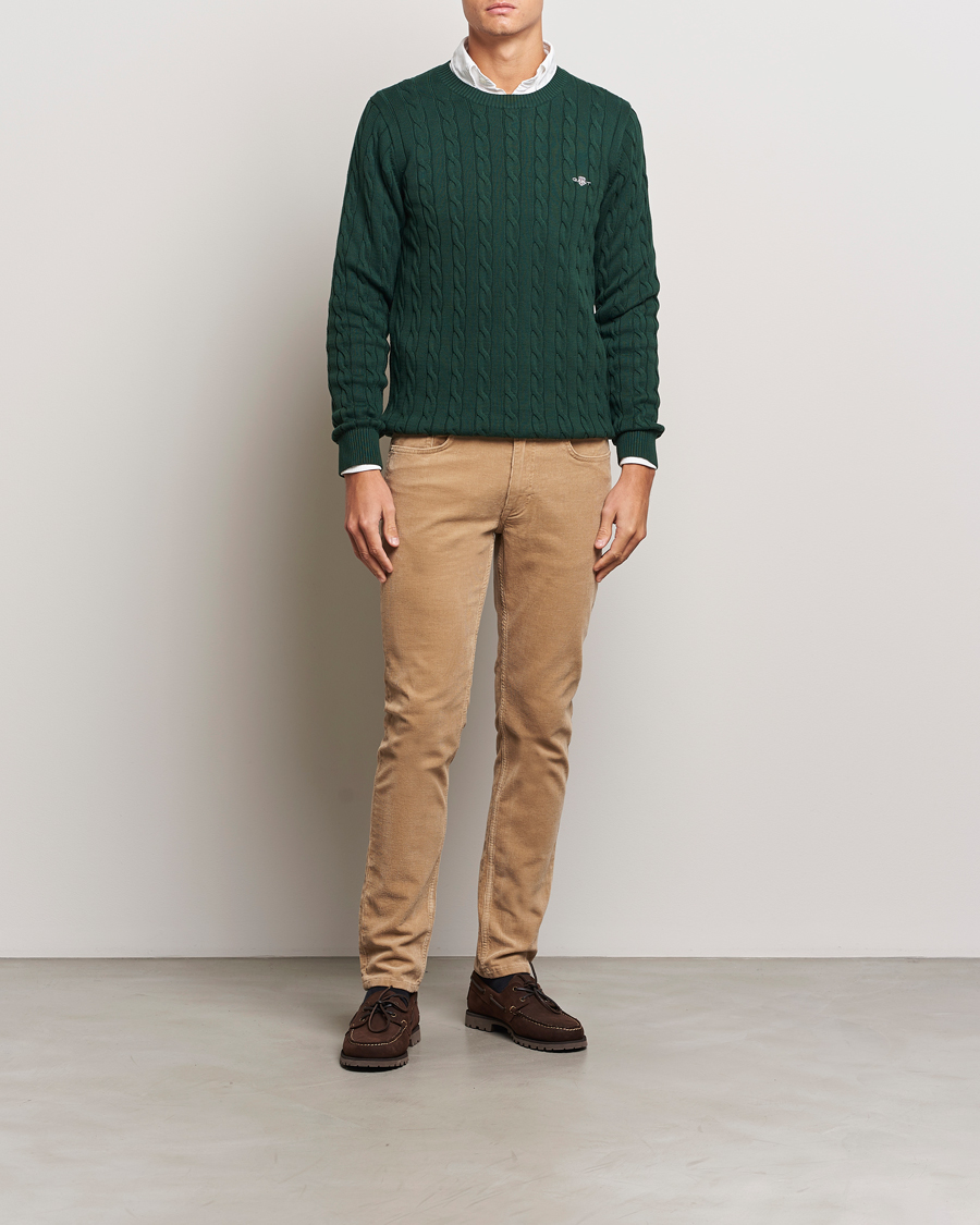 Men | Trousers | Gant | Cord 5-Pocket Jeans Dark Khaki
