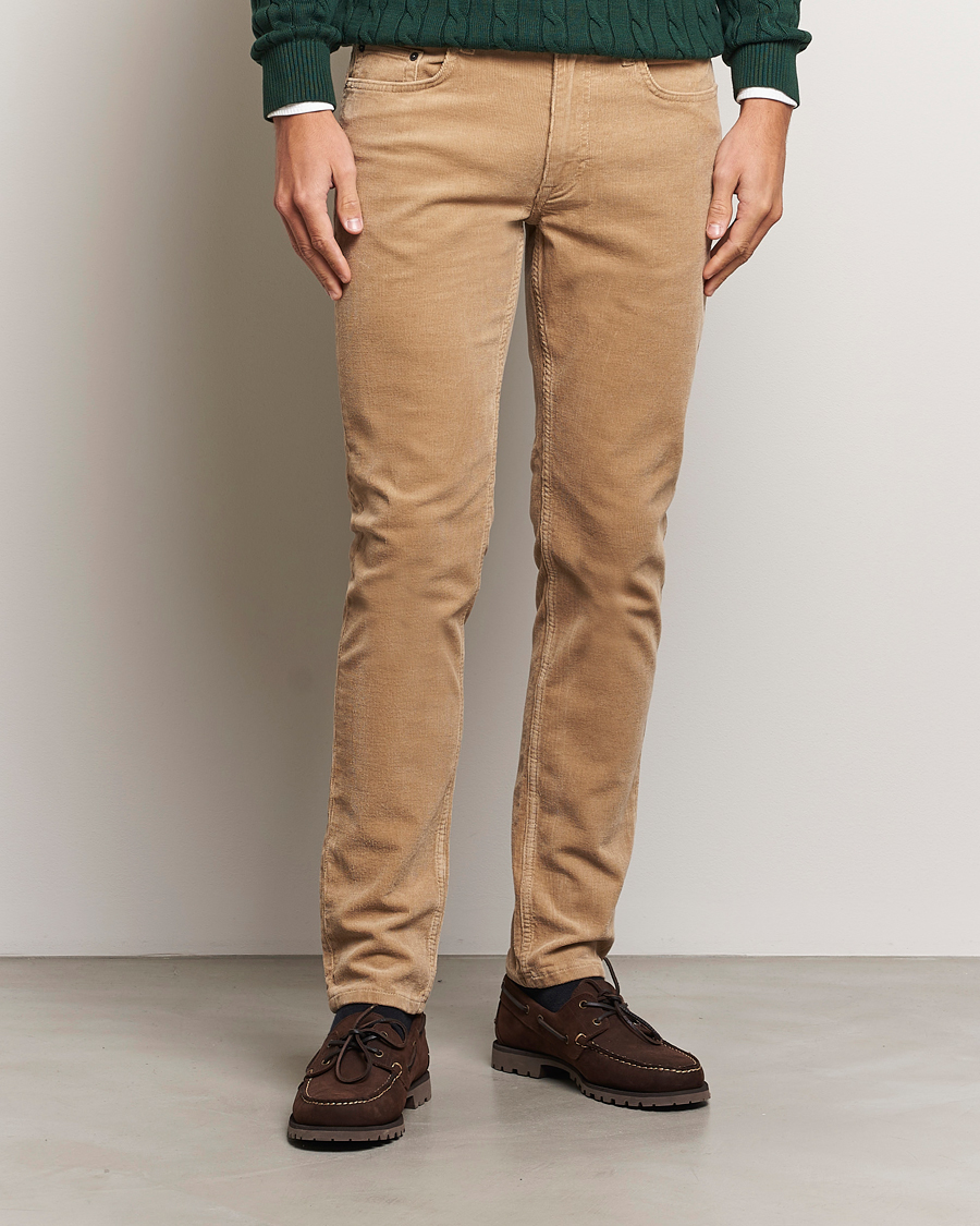 Men | Trousers | Gant | Cord 5-Pocket Jeans Dark Khaki