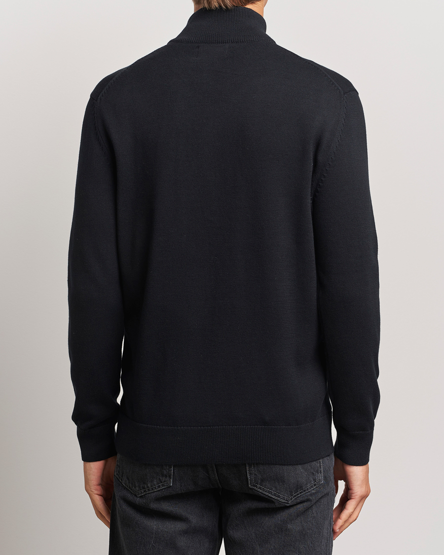 Men | Sweaters & Knitwear | Gant | Cotton Full Zip Cardigan Black