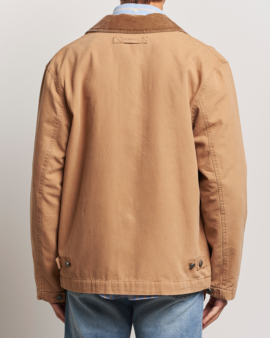 Men | Coats & Jackets | GANT | Cotton Work Jacket Roasted Walnut
