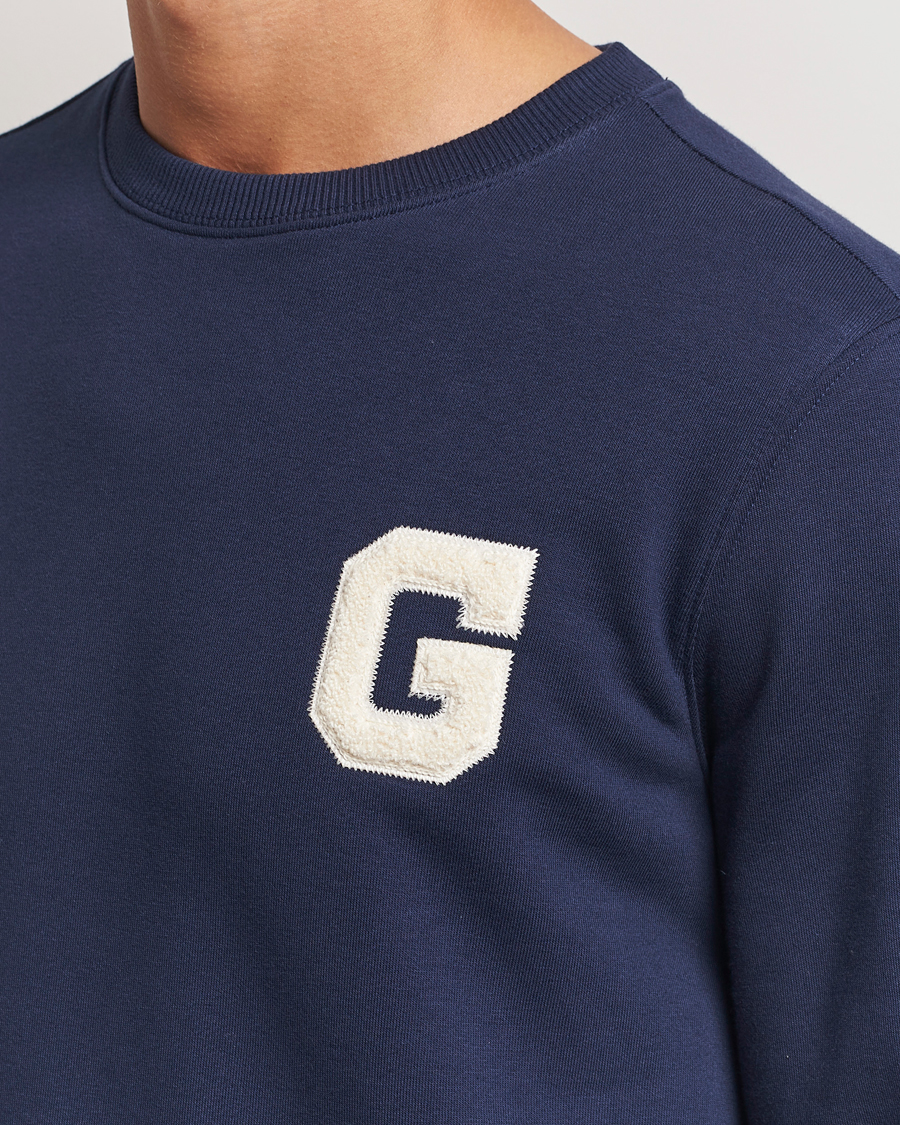 Men | Sweaters & Knitwear | GANT | G Graphic Sweatshirt Classic Blue