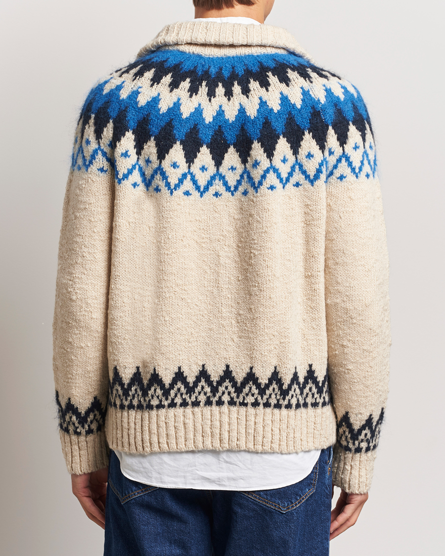 Men | Sweaters & Knitwear | Gant | Jacquard Zip Cardigan Cream