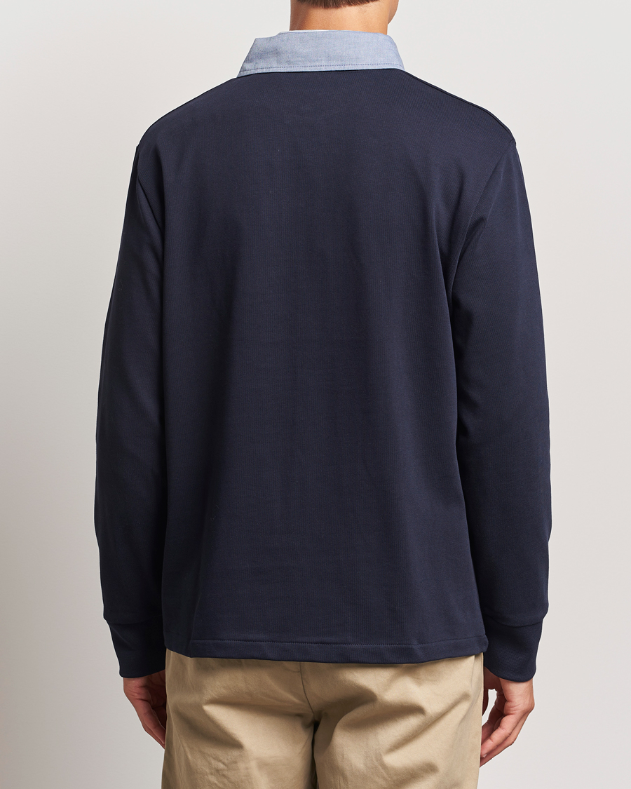 Men | Sweaters & Knitwear | GANT | Chambray Solid Heavy Rugger Evening Blue