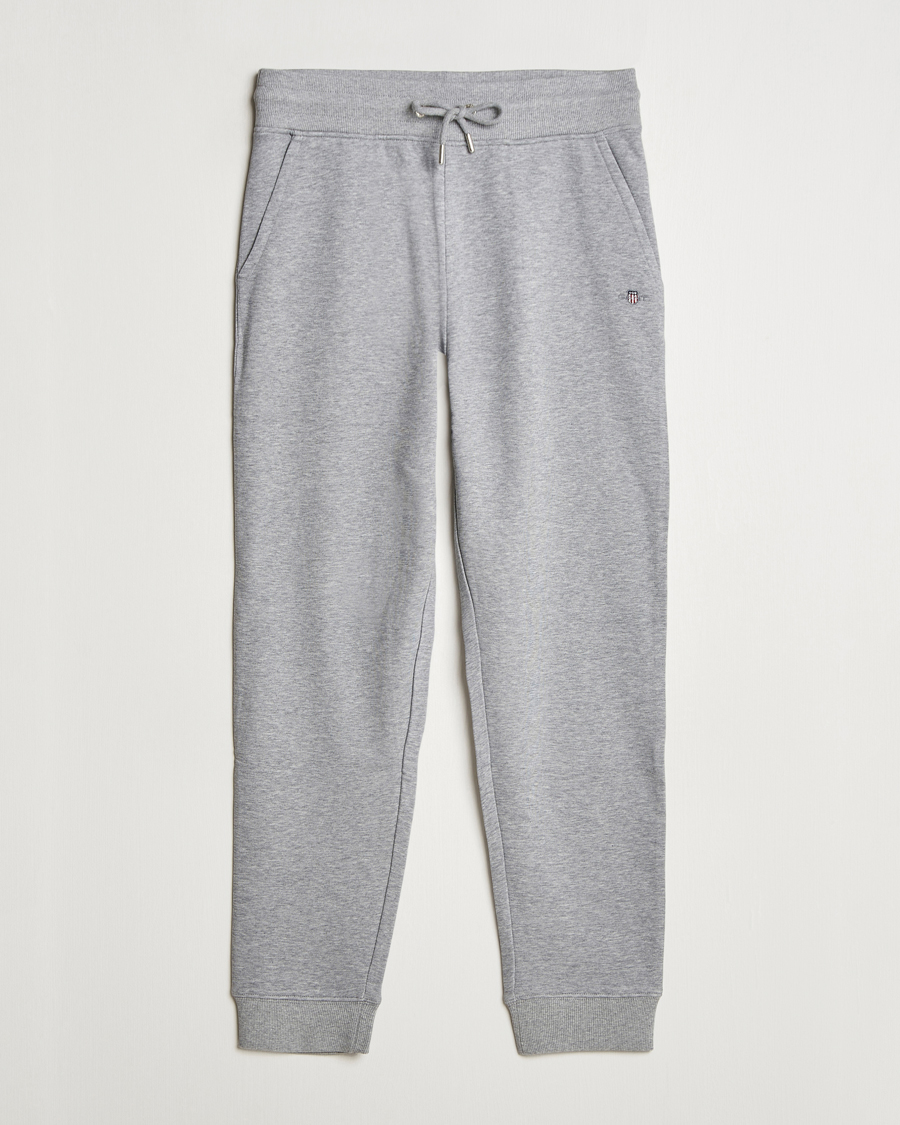 Men | Trousers | GANT | Original Sweatpant Grey Melange