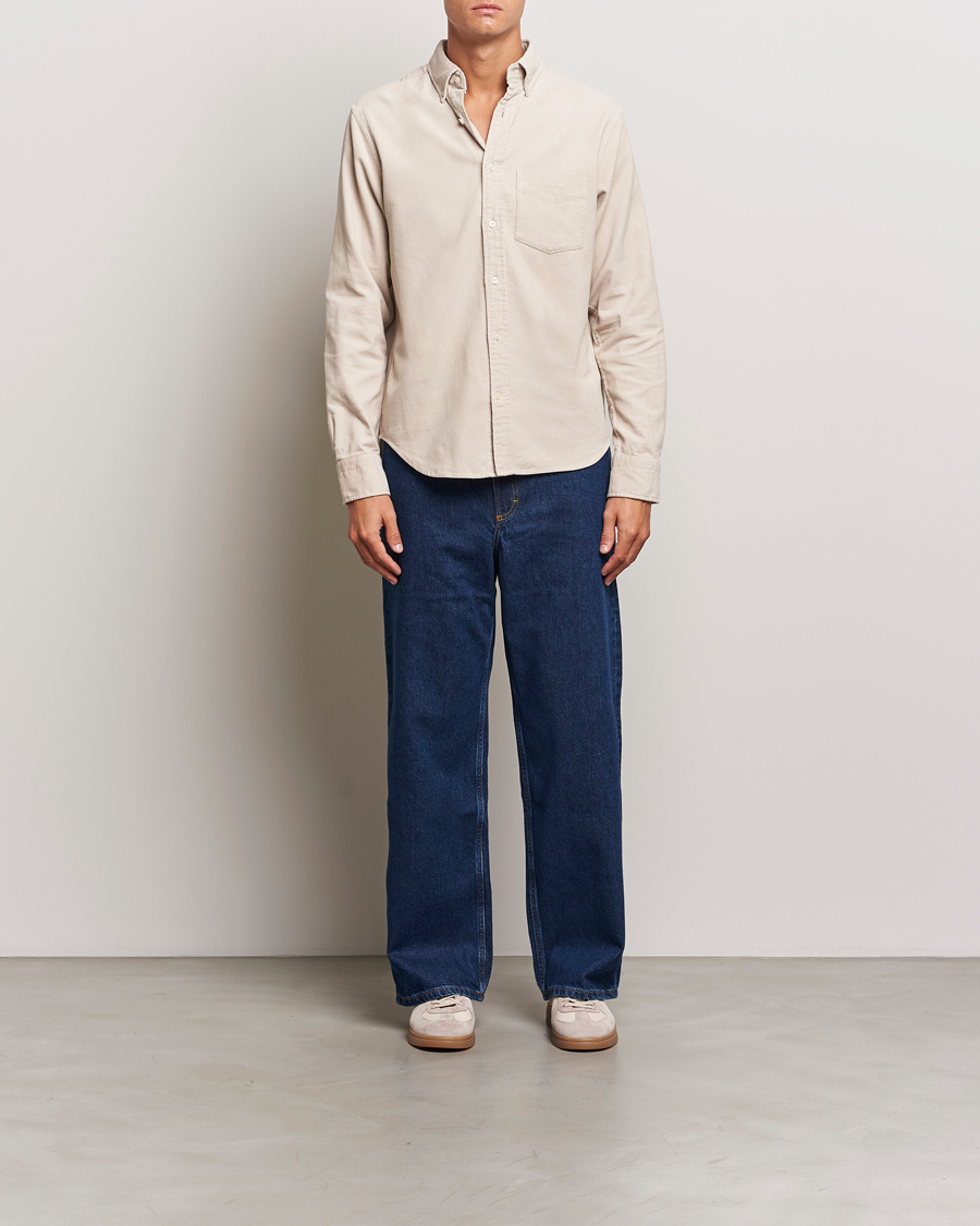 Men | Shirts | GANT | Regular Fit Corduroy Shirt Putty
