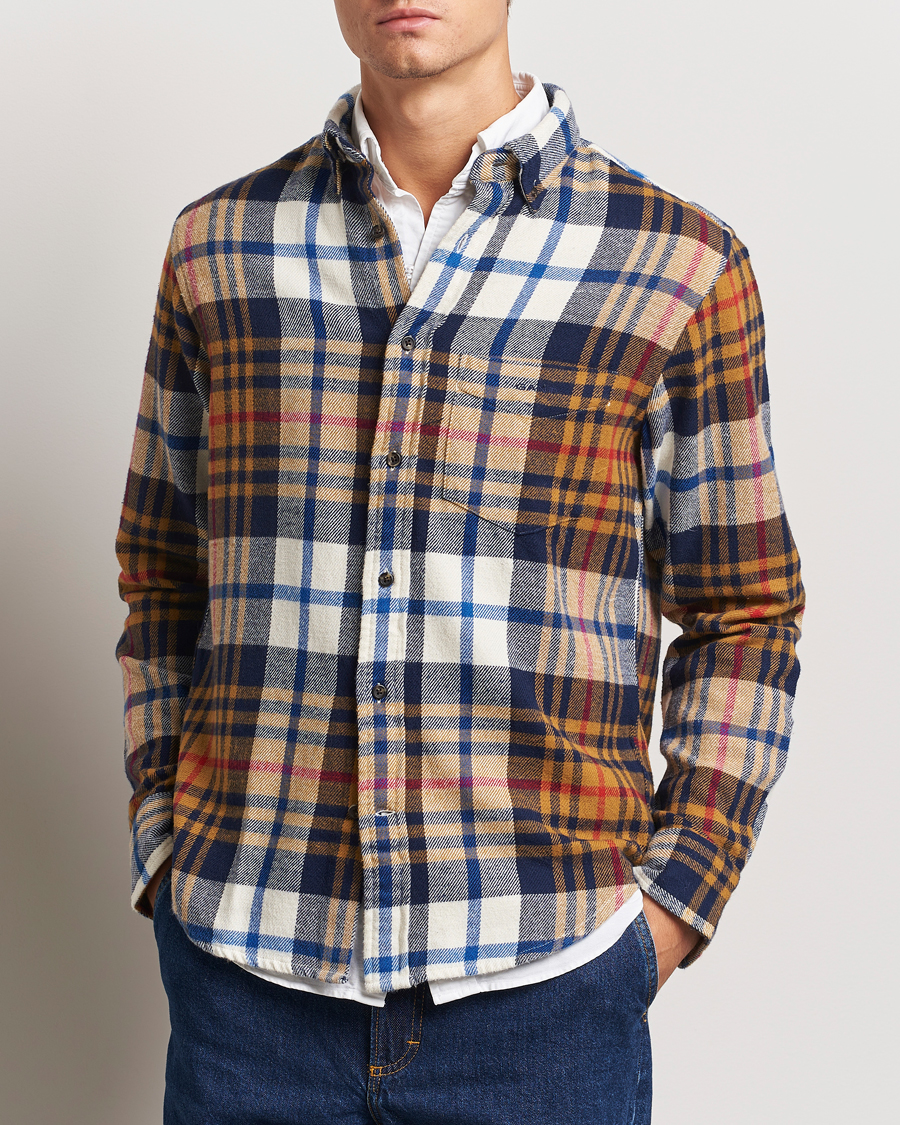 Men | Shirts | Gant | Twill Checked Shirt Beige