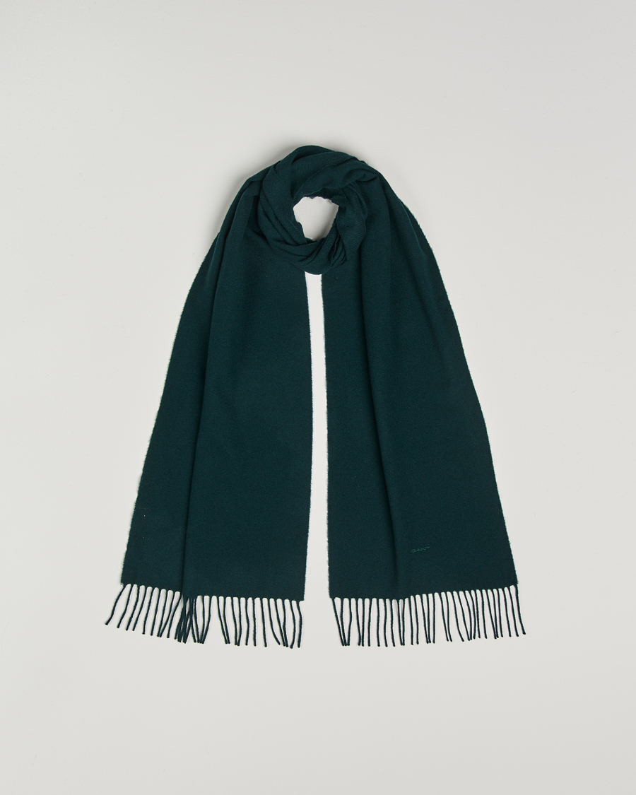 Men | Scarves | GANT | Wool Scarf Tartan Green