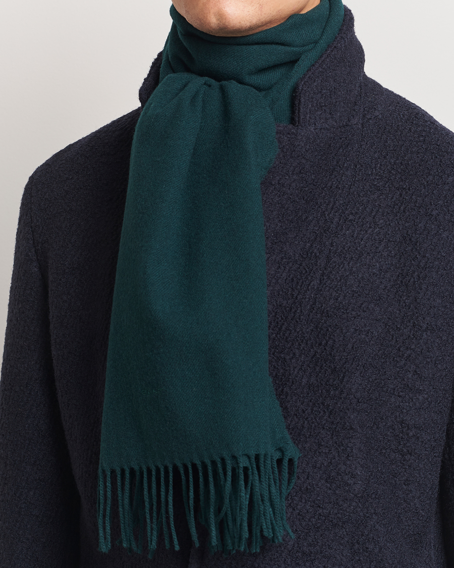 Men | Scarves | GANT | Wool Scarf Tartan Green