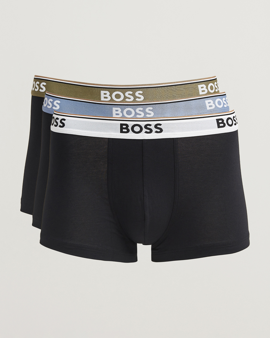 Men | Underwear & Socks | BOSS BLACK | 3-Pack Trunk Black White