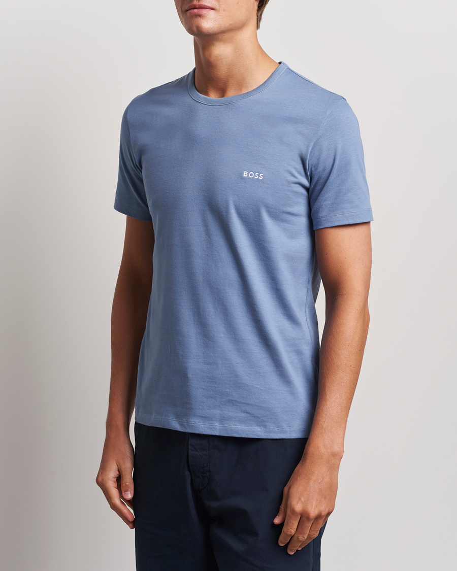 Men | T-Shirts | BOSS BLACK | 3-Pack Crew Neck T-Shirt Green/Black/Blue