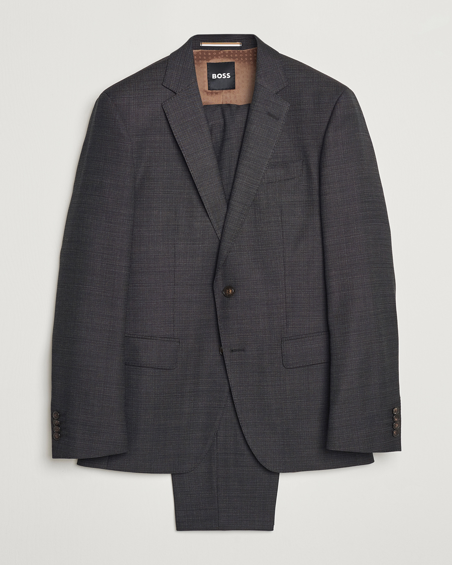 Men | Suits | BOSS BLACK | Huge Wool Suit Open Green