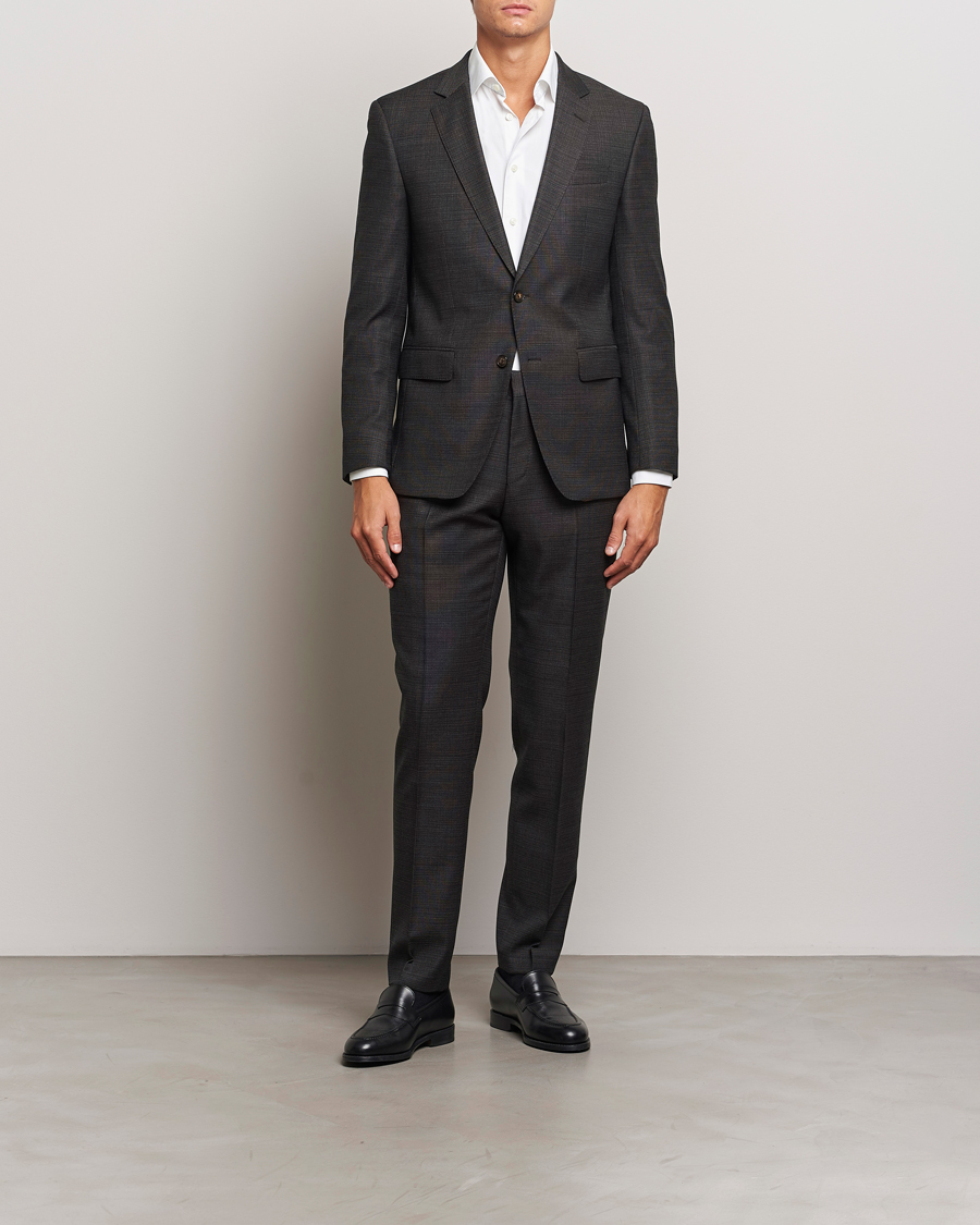 Men | Suits | BOSS BLACK | Huge Wool Suit Open Green