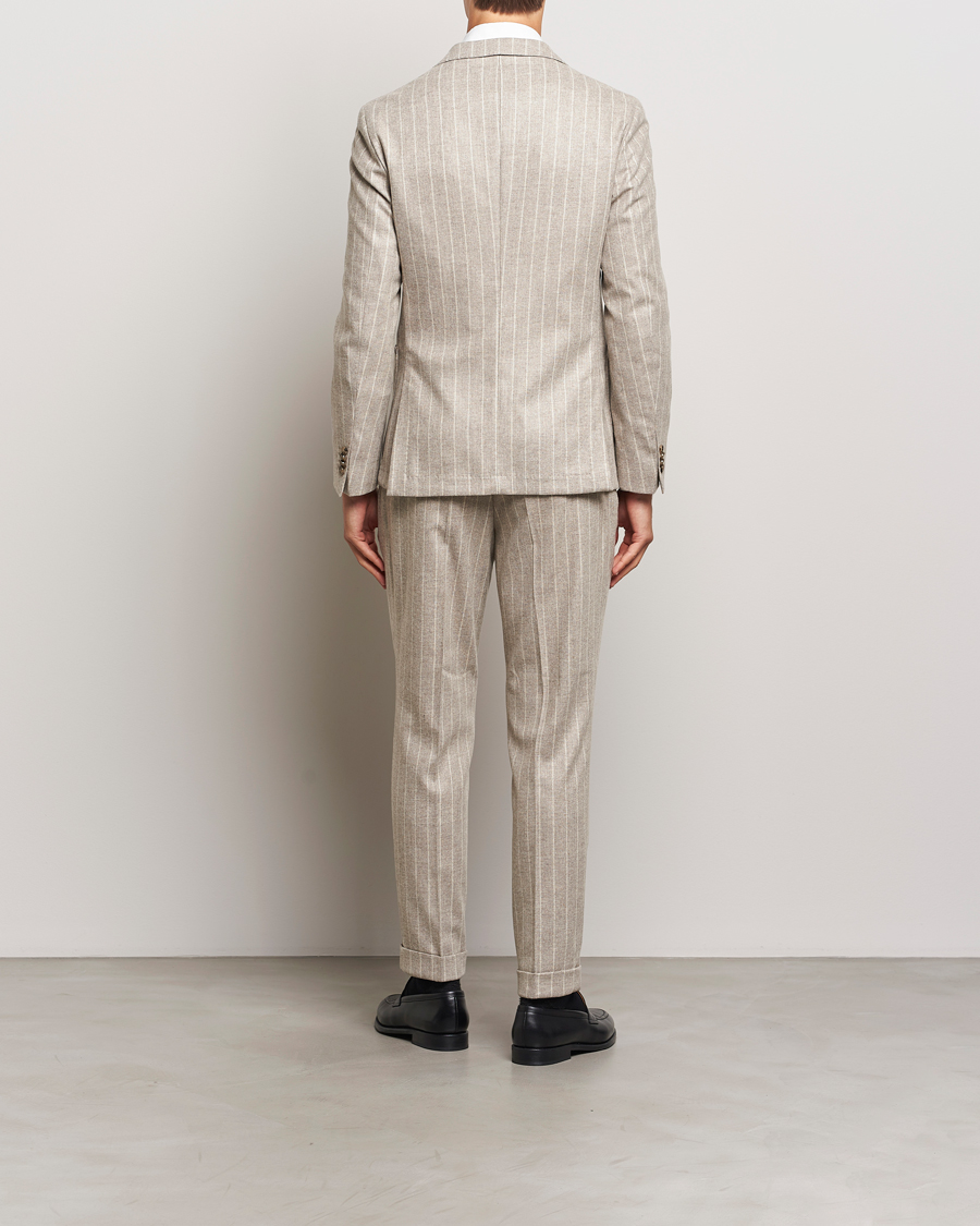 Men | BOSS BLACK Hanry Wool Pinstriped Suit Light Beige | BOSS BLACK | Hanry Wool Pinstriped Suit Light Beige