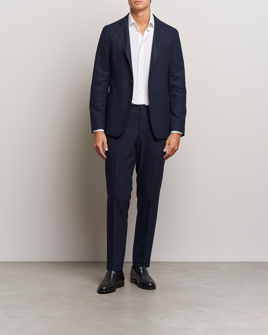 Men | Blazers | BOSS BLACK | Hanry Wool Tech Blazer Dark Blue