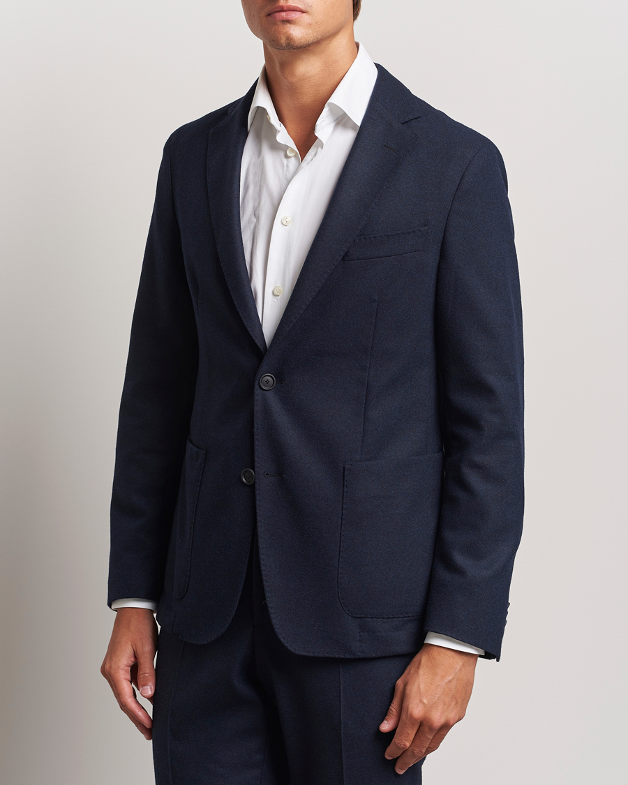 Men | Blazers | BOSS BLACK | Hanry Wool Tech Blazer Dark Blue