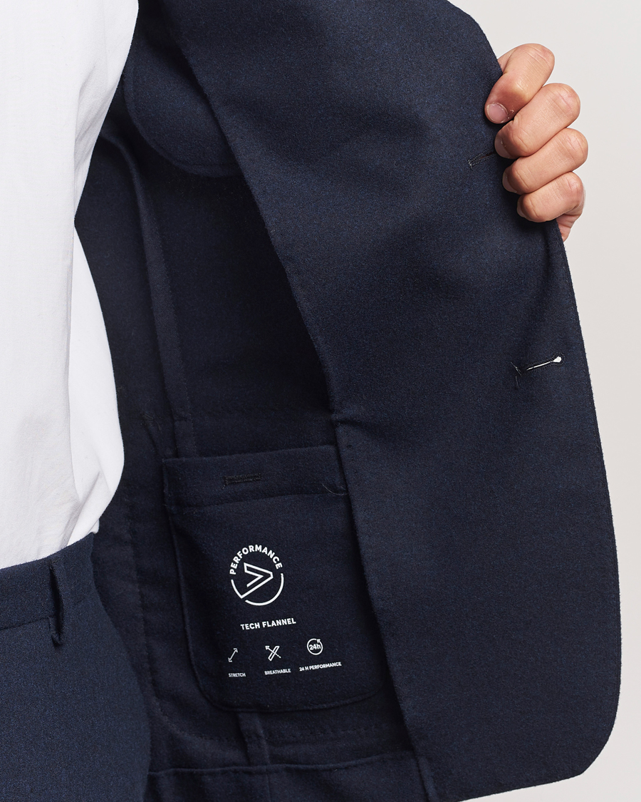 Men | Blazers | BOSS BLACK | Hanry Wool Tech Blazer Dark Blue