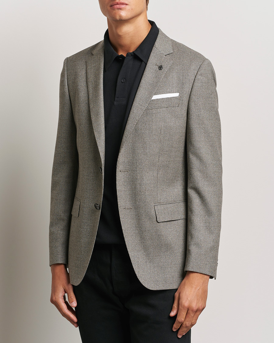 Men | Blazers | BOSS BLACK | Hutson Wool Dogtooth Blazer Open White