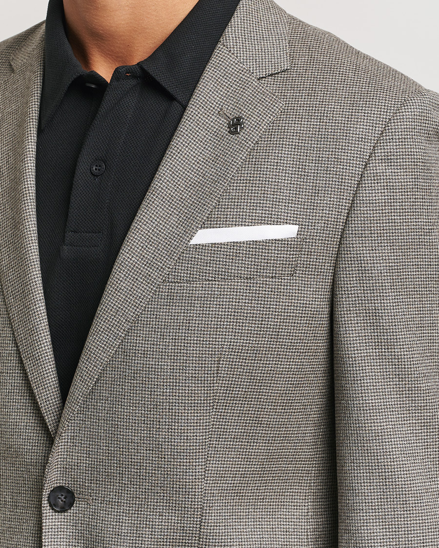 Men | Blazers | BOSS BLACK | Hutson Wool Dogtooth Blazer Open White