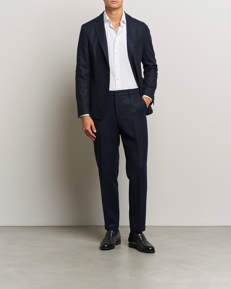 Men | Blazers | BOSS BLACK | Hanry Wool Patch Pocket Blazer Dark Blue