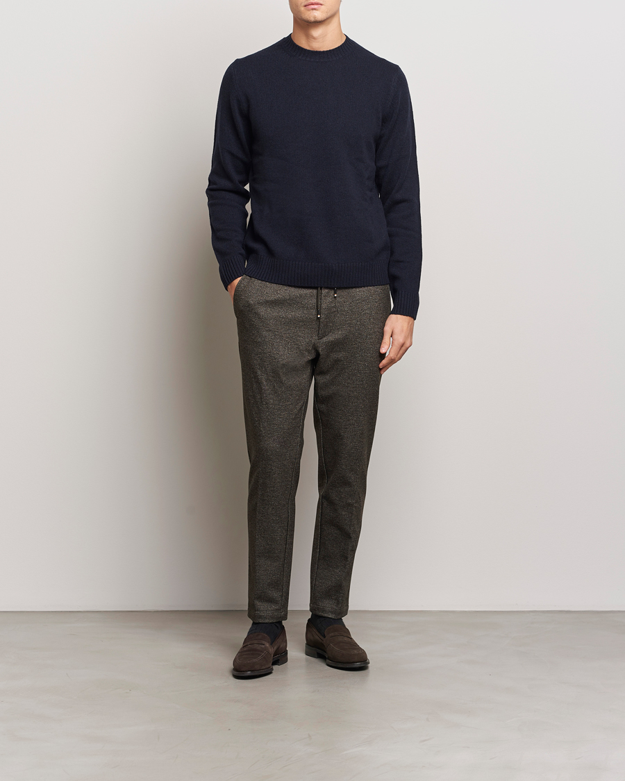 Men | Trousers | BOSS BLACK | Kane Brushed Drawstring Trousers Dark Beige