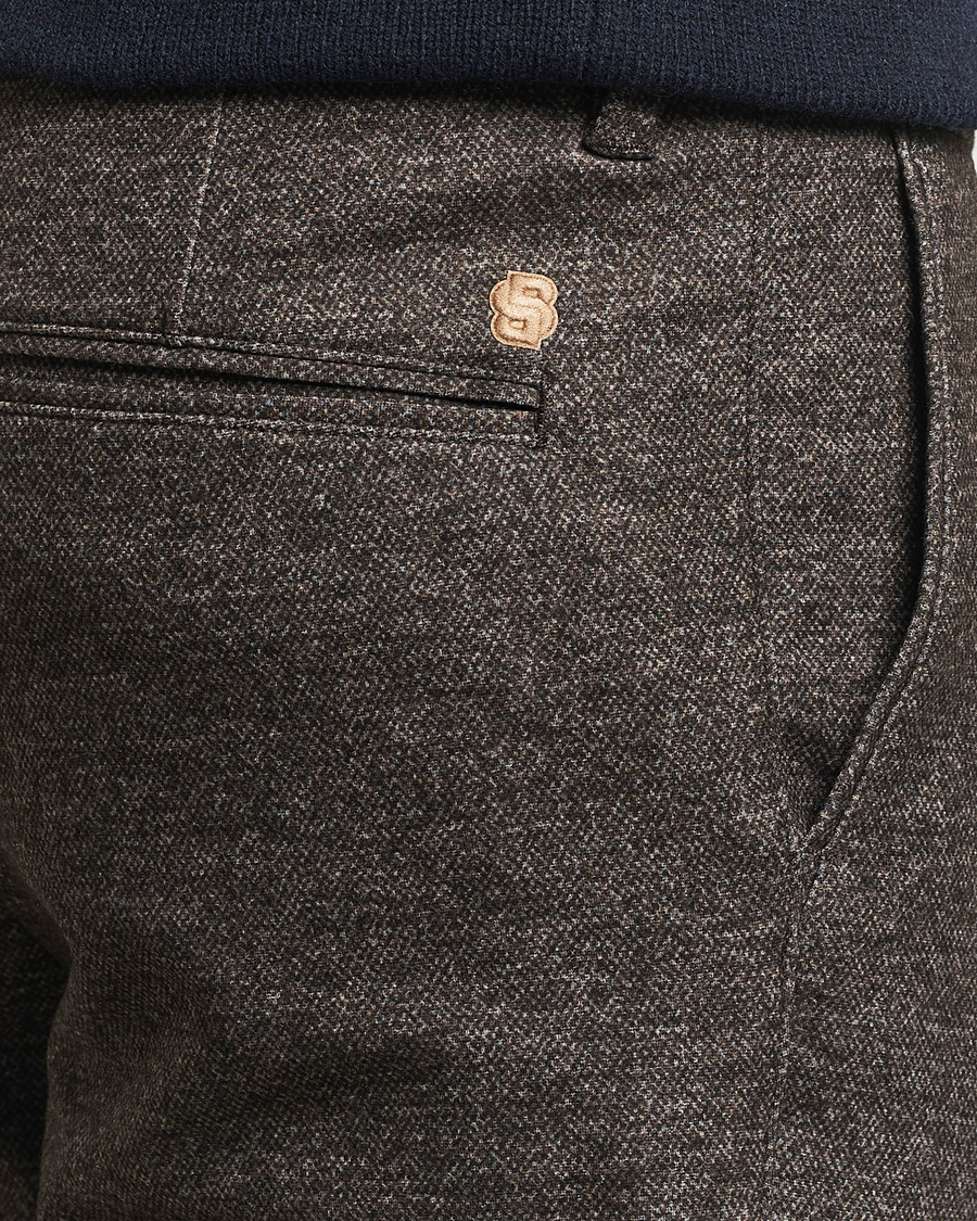 Men | Trousers | BOSS BLACK | Kane Brushed Drawstring Trousers Dark Beige