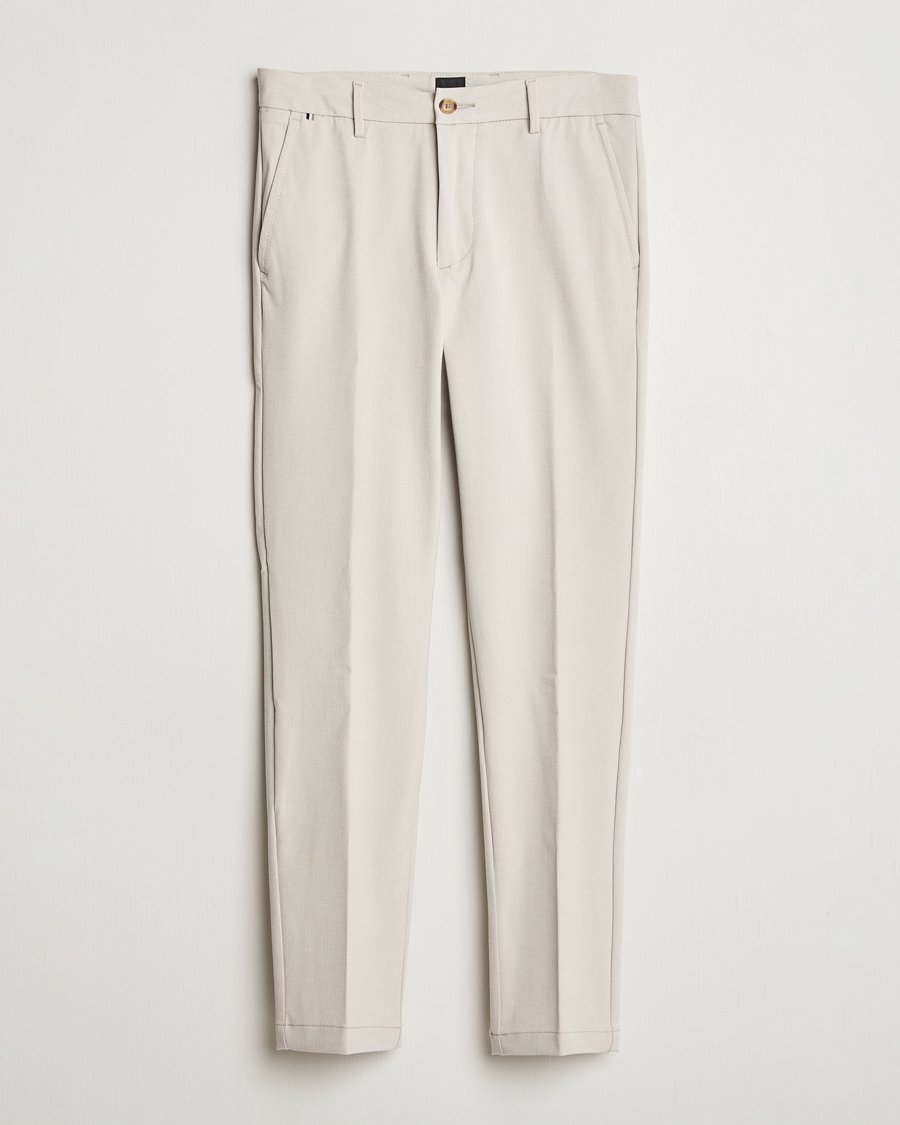 Men | Trousers | BOSS BLACK | Kaiton Structured Chinos Light Beige